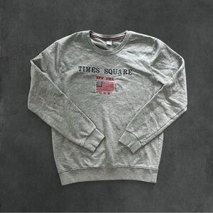 Times Squate Gray Crewneck Sweater